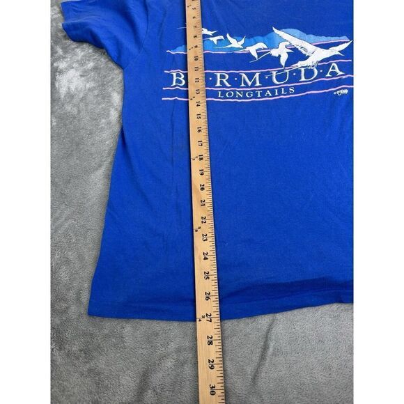 Vintage 80s Bermuda Nature Short Sleeve T Shirt Men's Size Large Blue - Picture 12 of 12